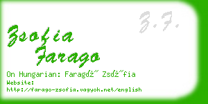 zsofia farago business card